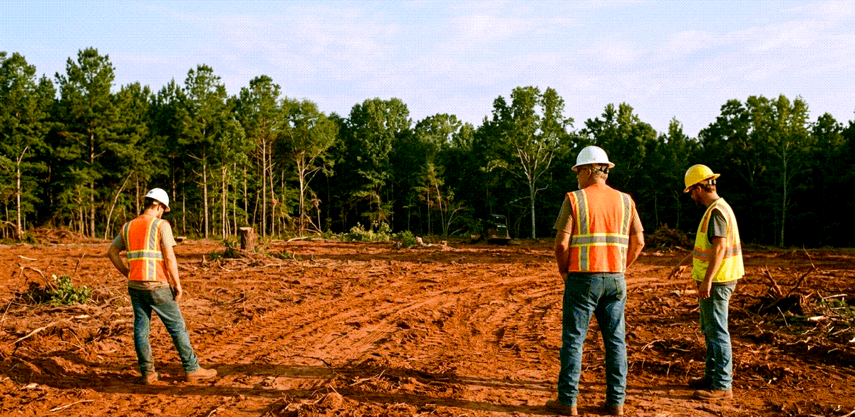 Milledgeville Land Clearing crew on a Baldwin County job site